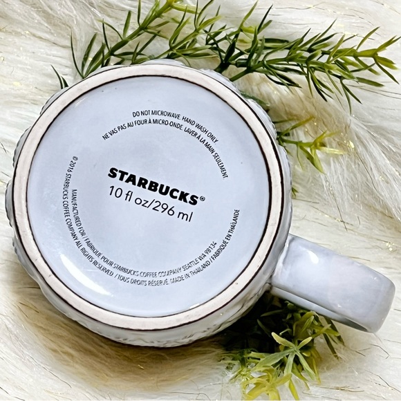 Starbucks 2016 10 oz Grayish Blue Mermaid tail Gold Accent Coffee Mug - Picture 5 of 10